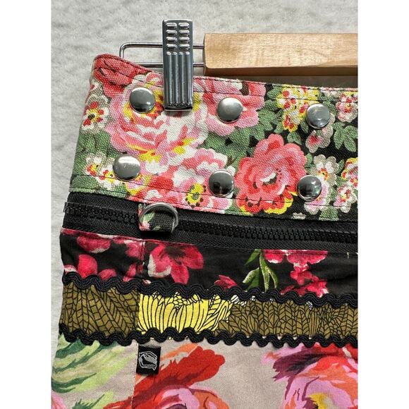 Zand Amsterdam Reversible Boho Mini Skirt Floral & Paisley Snap Waist Festival - Picture 4 of 10